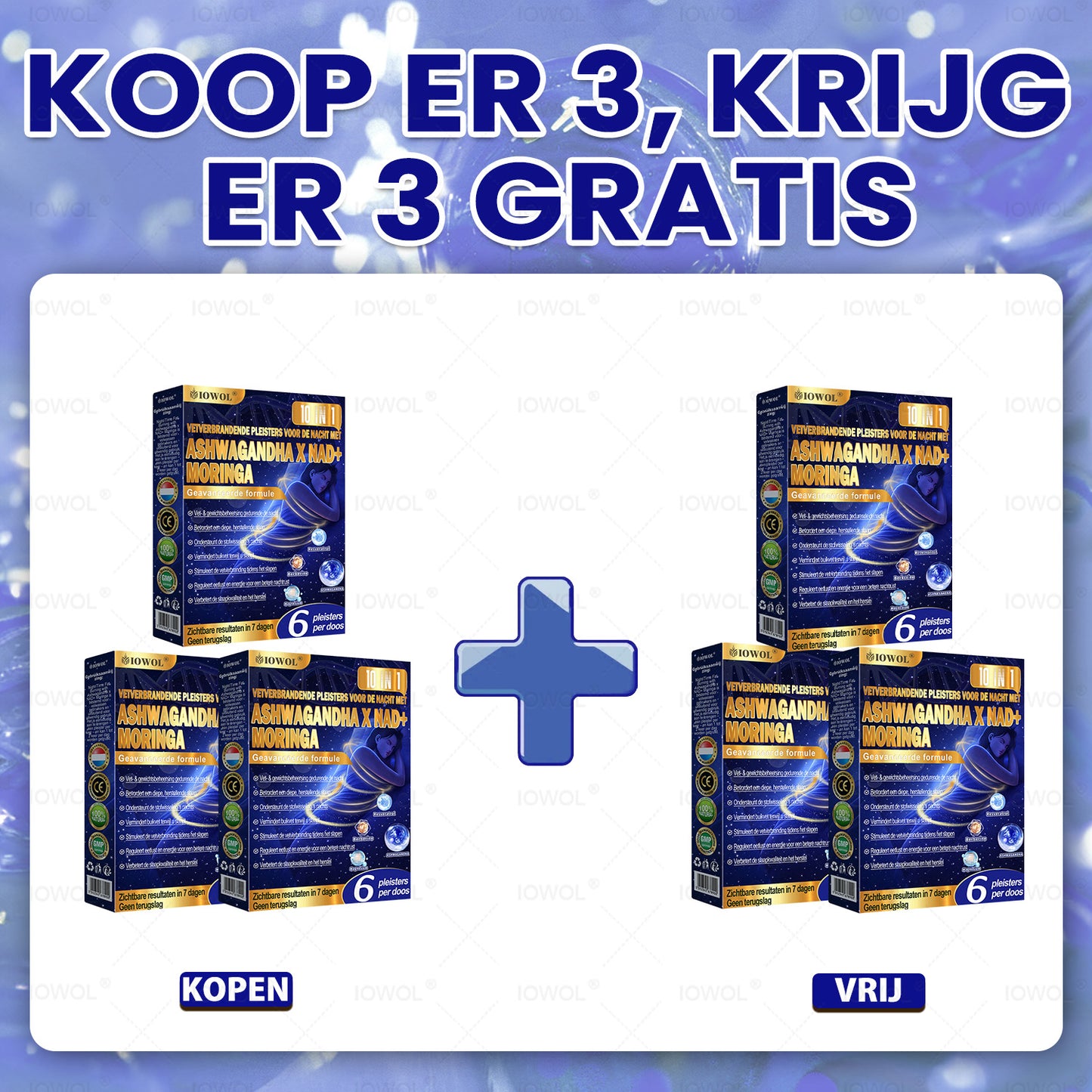 IOWOL® Nachtelijke Vetverbrandingspatches! Geen pillen, geen verspilling, geen gedoe & 100% resultaat.