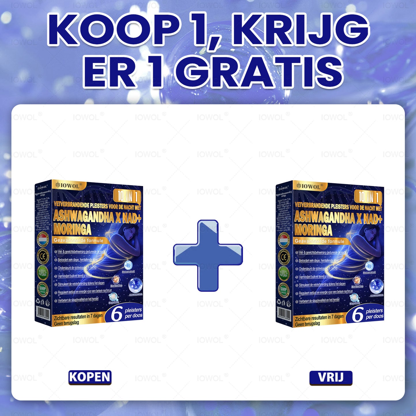 IOWOL® Nachtelijke Vetverbrandingspatches! Geen pillen, geen verspilling, geen gedoe & 100% resultaat.